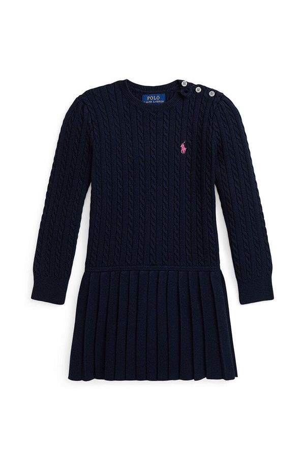 Polo Ralph Lauren Dječja haljina Polo Ralph Lauren boja: tamno plava, mini, ravna, 312950782002