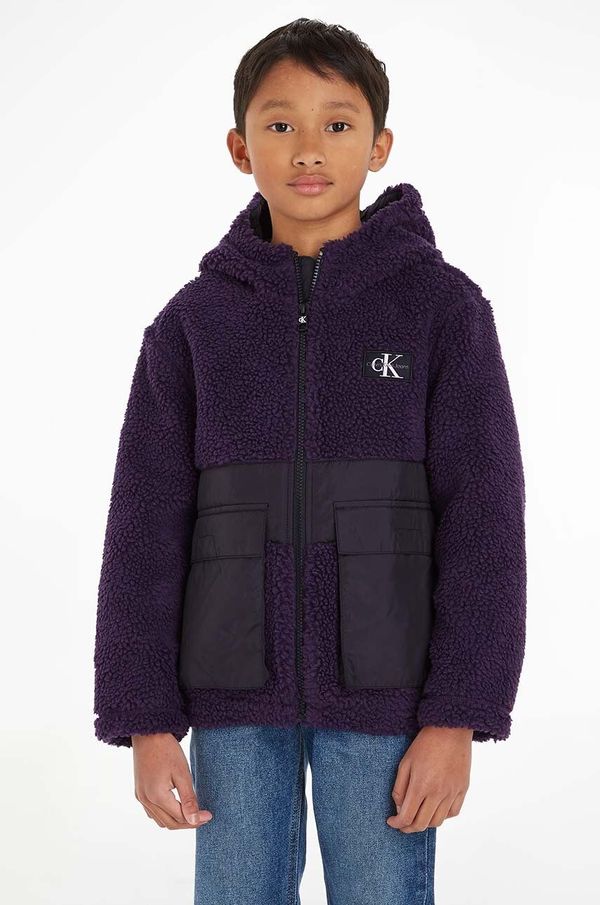 Calvin Klein Jeans Dječja jakna Calvin Klein Jeans boja: ljubičasta
