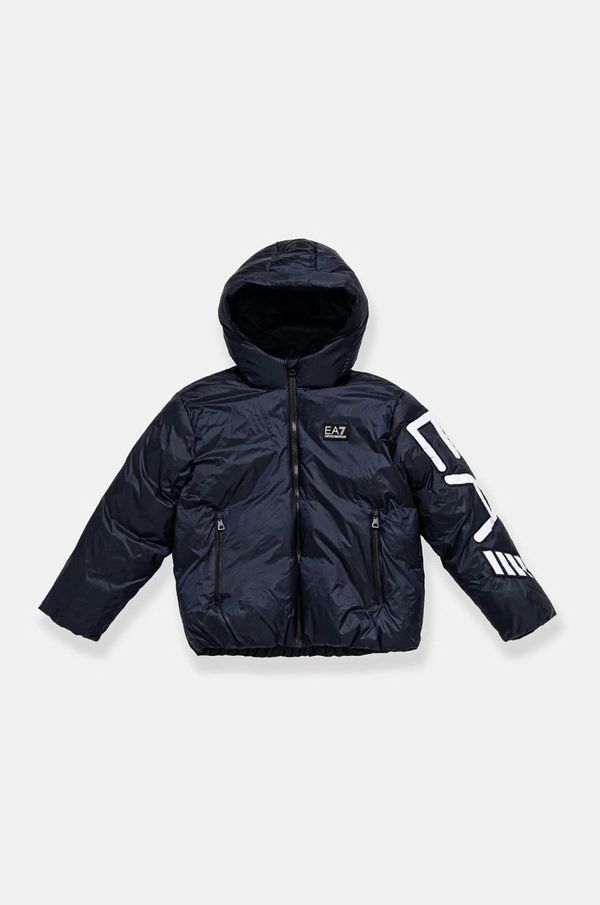 EA7 Emporio Armani Dječja jakna EA7 Emporio Armani boja: tamno plava, 6DBB11 BNGAZ