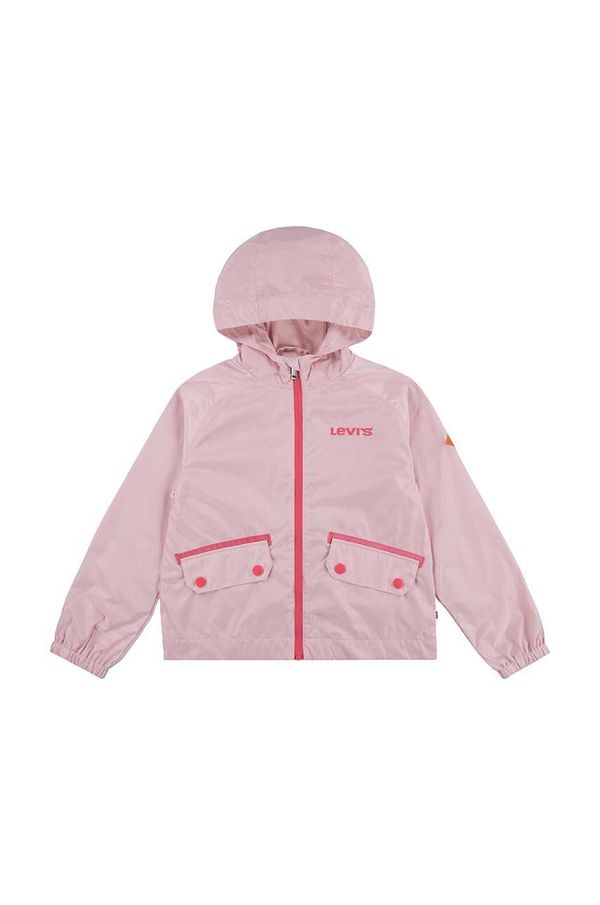 Levi's Dječja jakna Levi's LVG MESH LINED WOVEN JACKET boja: ružičasta