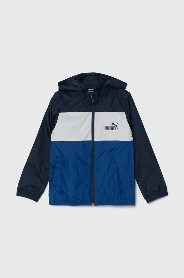 Puma Dječja jakna Puma ESS+ CB Windbreaker boja: tamno plava