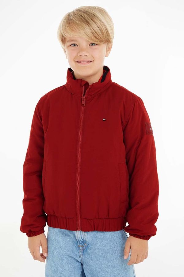 Tommy Hilfiger Dječja jakna Tommy Hilfiger boja: bordo