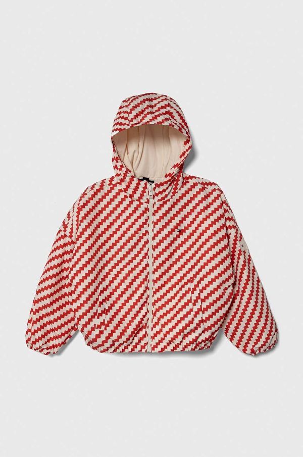 Tommy Hilfiger Dječja jakna Tommy Hilfiger boja: crvena