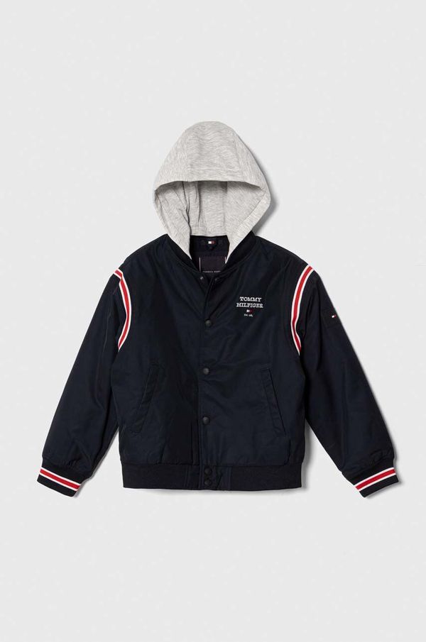 Tommy Hilfiger Dječja jakna Tommy Hilfiger boja: tamno plava