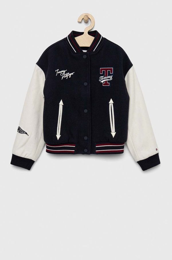Tommy Hilfiger Dječja jakna Tommy Hilfiger boja: tamno plava