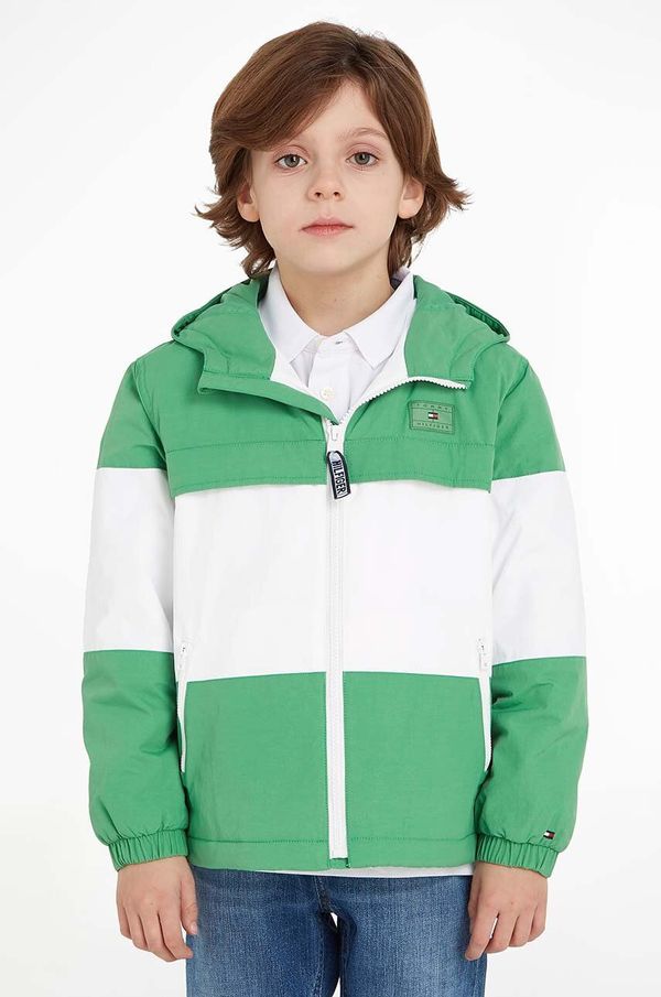 Tommy Hilfiger Dječja jakna Tommy Hilfiger boja: zelena
