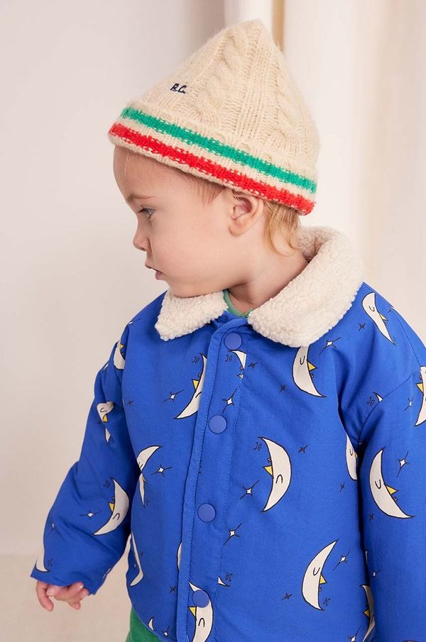 Bobo Choses Dječja kapa Bobo Choses boja: bež, od tanke pletenine, 224AH031