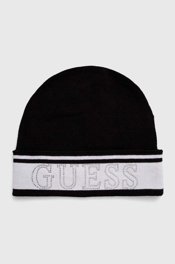 Guess Dječja kapa Guess boja: crna, od tanke pletenine, J4YZ01 Z3GW0