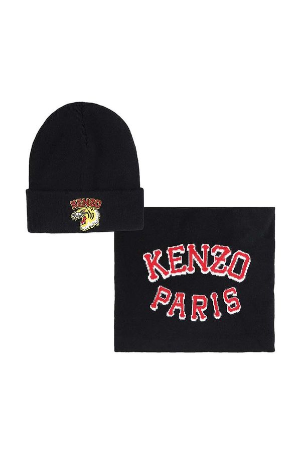 Kenzo kids Dječja kapa i cjevasti šal Kenzo Kids boja: crna, K60615