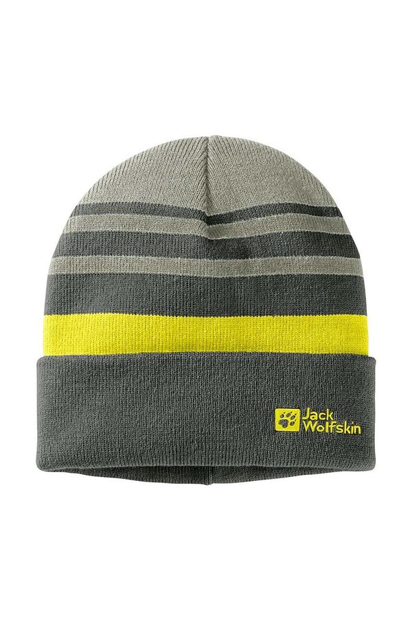 Jack Wolfskin Dječja kapa Jack Wolfskin STRIP NIT boja: zelena