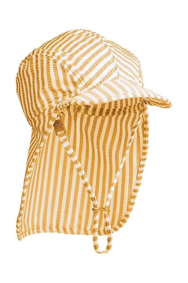 Liewood Dječja kapa Liewood Lusio Seersucker Sun Hat boja: žuta, s uzorkom