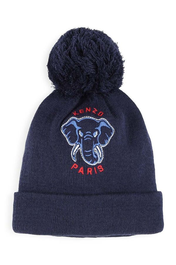 Kenzo kids Dječja kapa s dodatkom kašmira Kenzo Kids boja: tamno plava, K60608