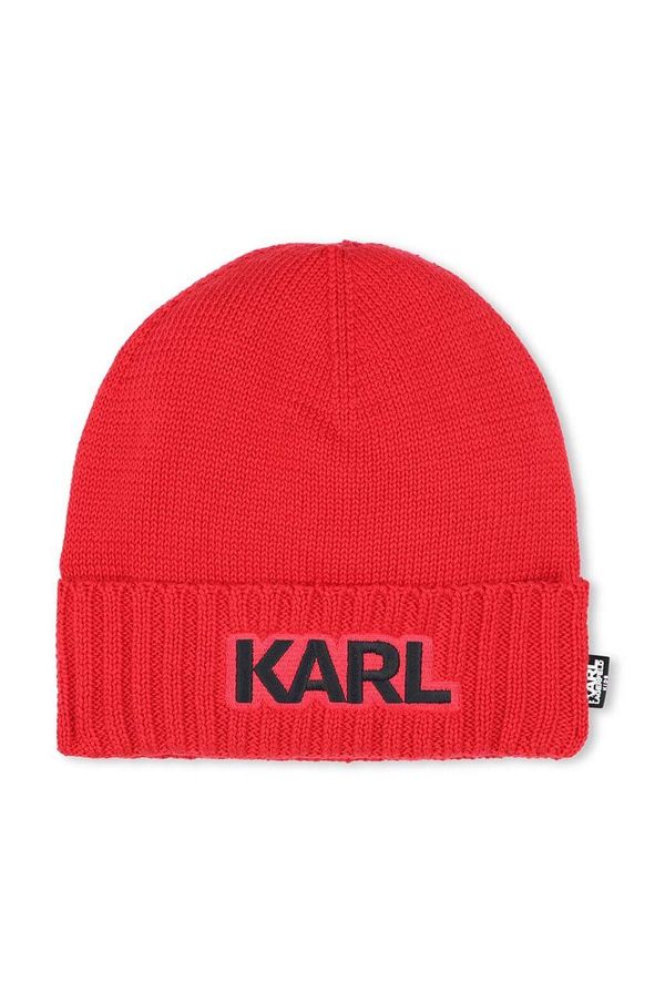 Karl Lagerfeld Dječja kapa s dodatkom vune Karl Lagerfeld boja: crvena, Z30336