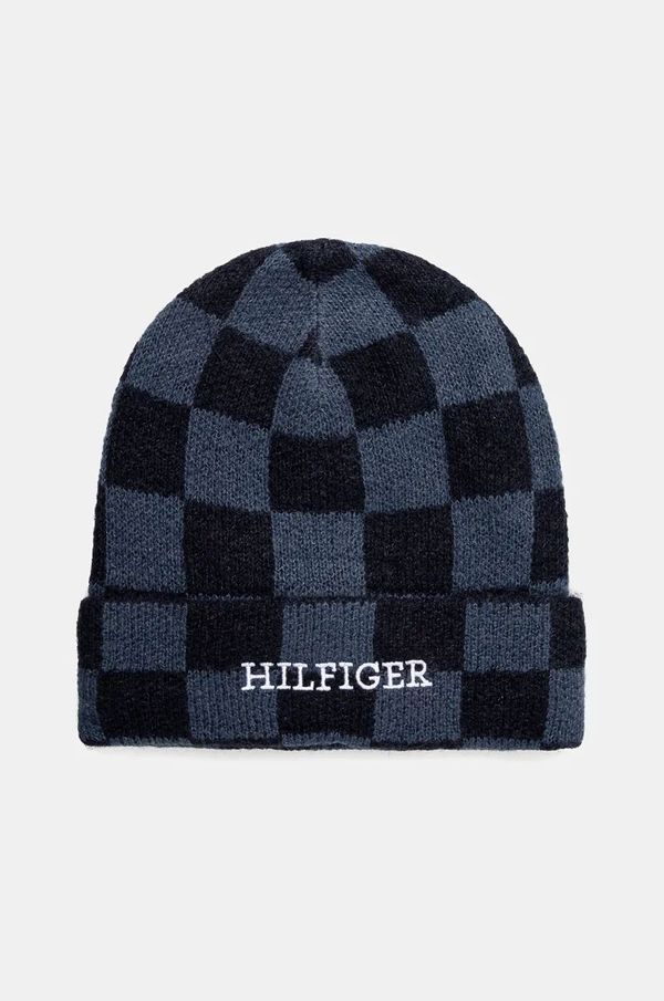 Tommy Hilfiger Dječja kapa s dodatkom vune Tommy Hilfiger boja: tamno plava, AU0AU01932