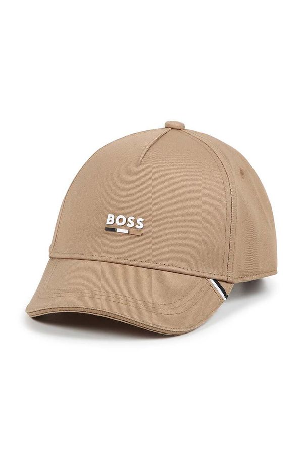 Boss Dječja kapa sa šiltom BOSS boja: bež, s aplikacijom, J51614