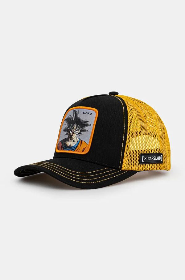 Capslab Dječja kapa sa šiltom Capslab Dragon Ball Capslab Trucker boja: žuta, s aplikacijom, CL.DBZ.3.GOKB