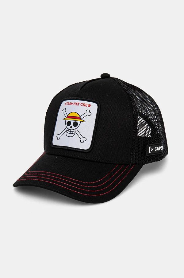 Capslab Dječja kapa sa šiltom Capslab One Piece Capslab Trucker boja: crna, s aplikacijom, CL.OP1.3.SKU2
