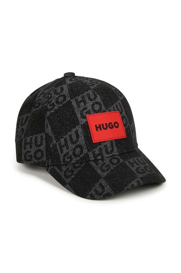 Hugo Dječja kapa sa šiltom HUGO boja: crna, s uzorkom, G00262