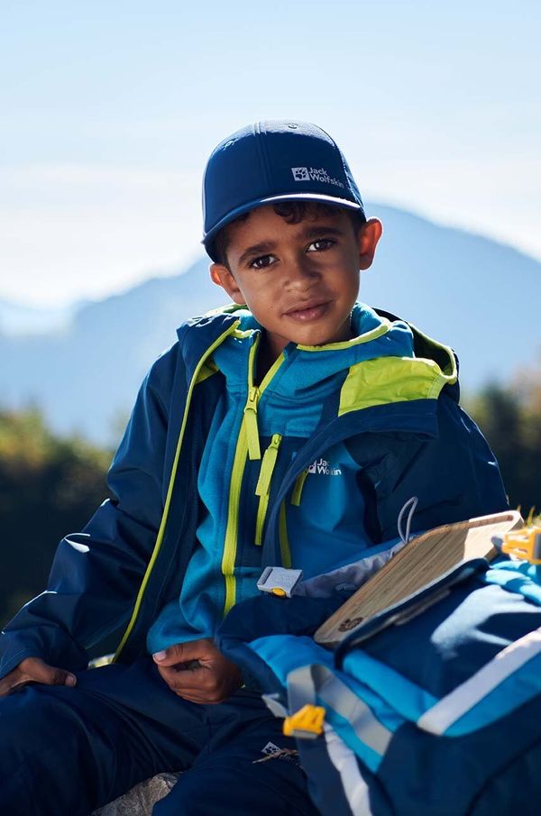 Jack Wolfskin Dječja kapa sa šiltom Jack Wolfskin ACTIVE HIKE boja: tamno plava, s tiskom