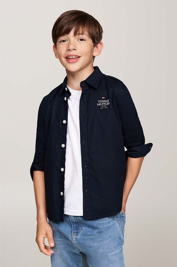 Tommy Hilfiger Dječja košulja Tommy Hilfiger boja: tamno plava, KB0KB09265