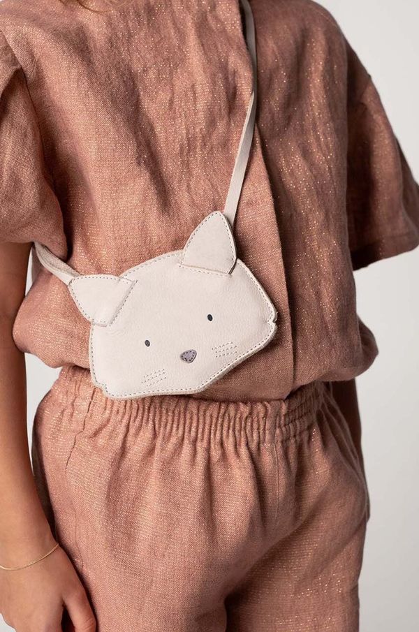 Donsje Dječja kožna torba Donsje Britta Classic Purse Cat boja: bež, 5001012