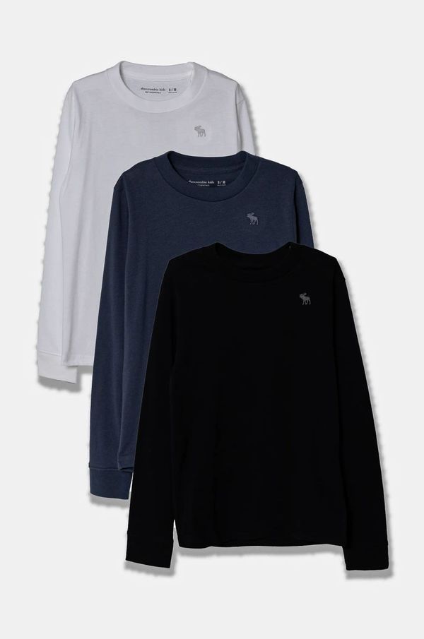 Abercrombie & Fitch Dječja majica dugih rukava Abercrombie & Fitch 3-pack bez uzorka, KI224-3108