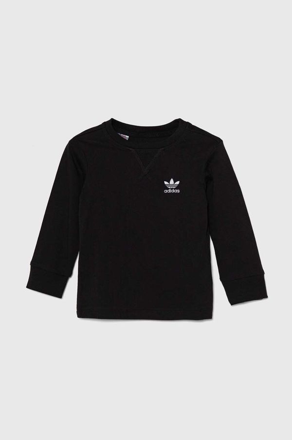 adidas Originals Dječja majica dugih rukava adidas Originals LONG SLEEVE boja: crna, bez uzorka, IW1006
