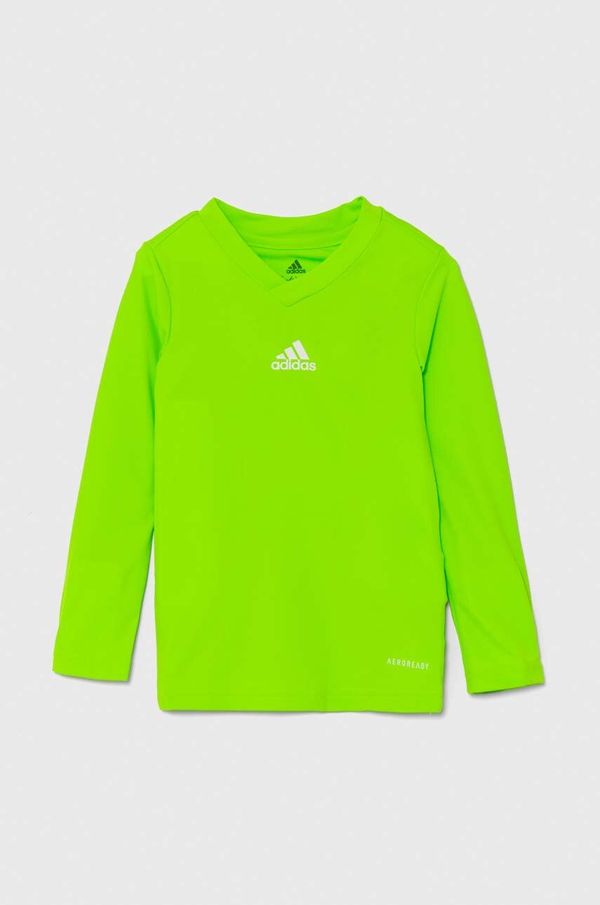 adidas Performance Dječja majica dugih rukava adidas Performance TEAM BASE TEE Y boja: zelena, s tiskom, GN7513