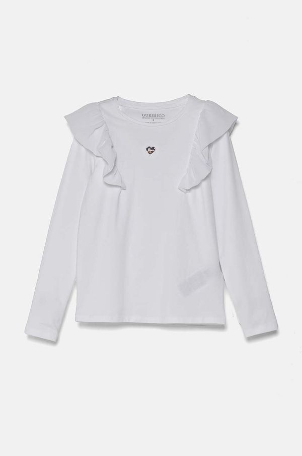 Guess Dječja majica dugih rukava Guess boja: bijela, J4BI23 J1314