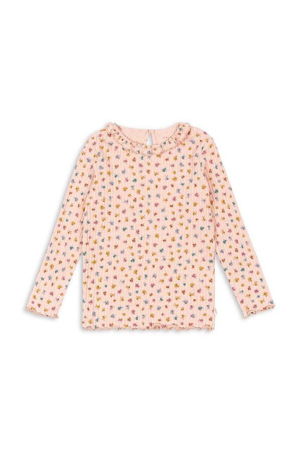 Konges Sløjd Dječja majica dugih rukava Konges Sløjd NIA BLOUSE GOTS boja: narančasta, KS101626
