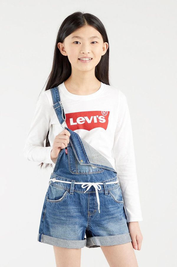 Levi's Dječja majica dugih rukava Levi's boja: bijela