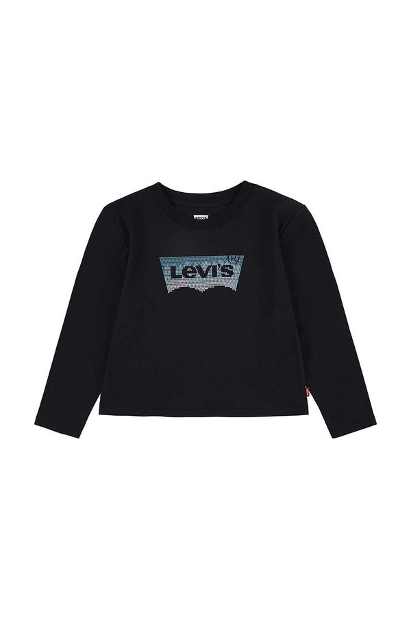 Levi's Dječja majica dugih rukava Levi's boja: crna