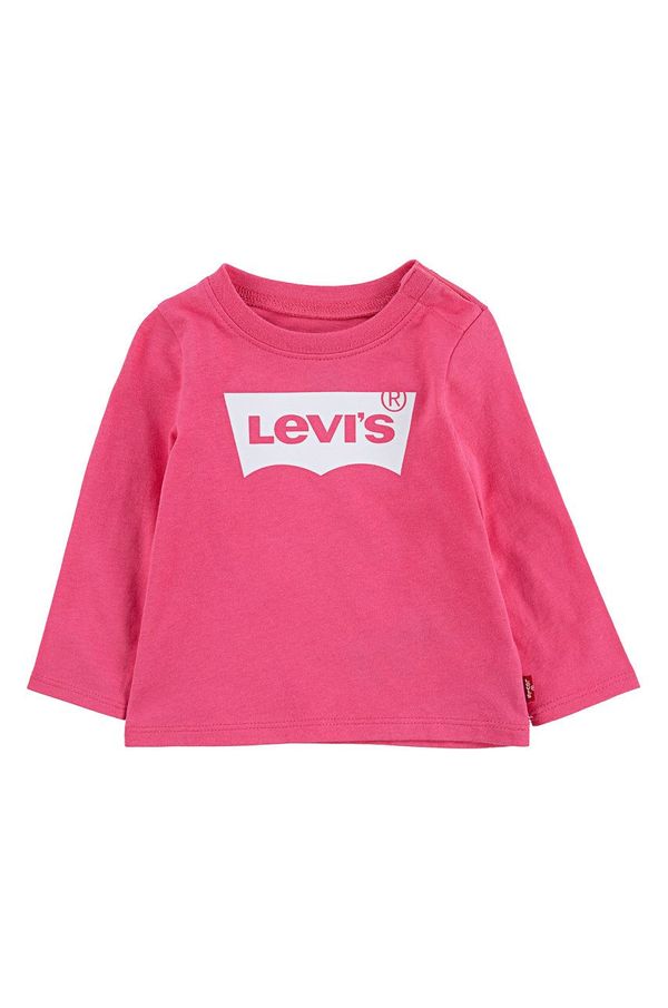Levi's Dječja majica dugih rukava Levi's boja: ružičasta