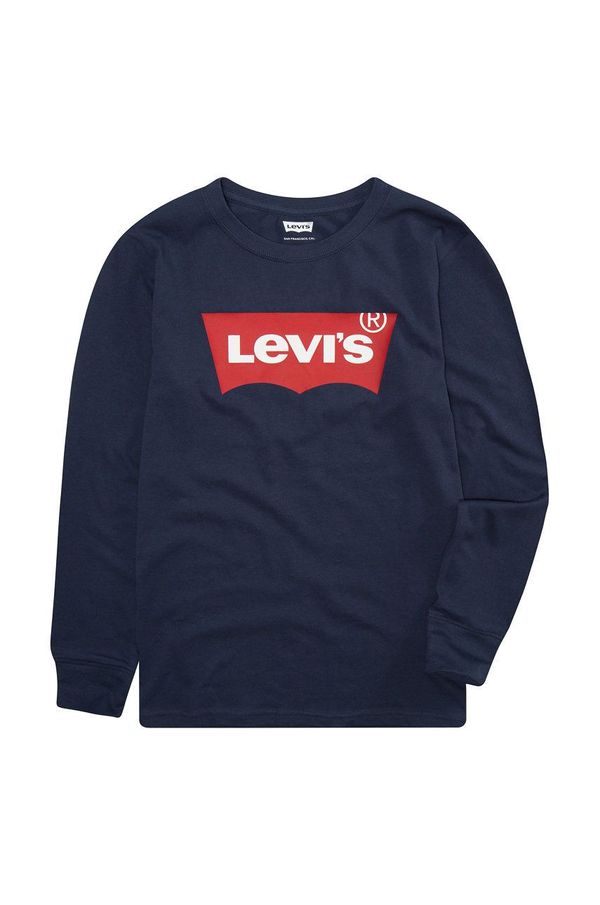 Levi's Dječja majica dugih rukava Levi's boja: tamno plava