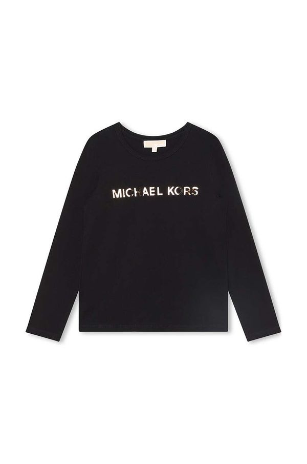 Michael Kors Dječja majica dugih rukava Michael Kors boja: crna, s tiskom