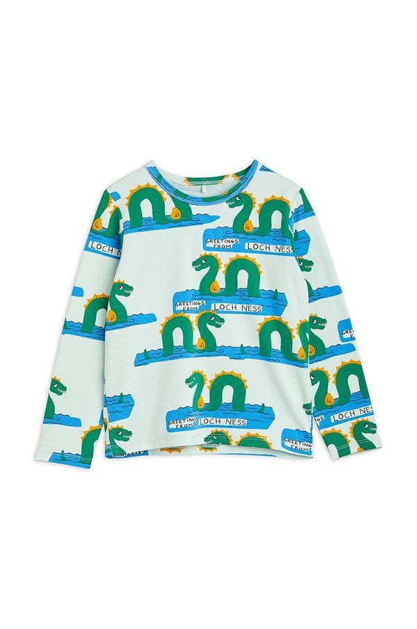 Mini Rodini Dječja majica dugih rukava Mini Rodini boja: zelena, s uzorkom