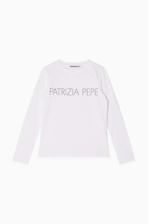 Patrizia Pepe Dječja majica dugih rukava Patrizia Pepe J061 boja: bijela, 7M0753
