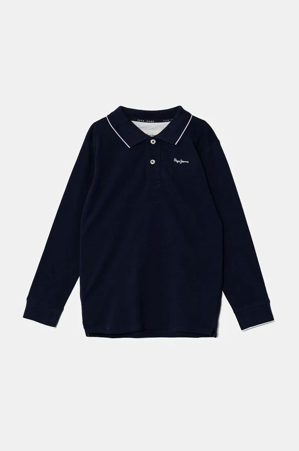 Pepe Jeans Dječja majica dugih rukava Pepe Jeans NEW THOR LS boja: tamno plava, s tiskom, PB540968