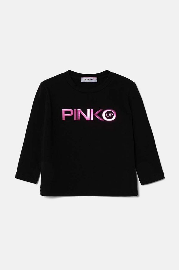 Pinko Up Dječja majica dugih rukava Pinko Up boja: crna, F4PIBGTH204