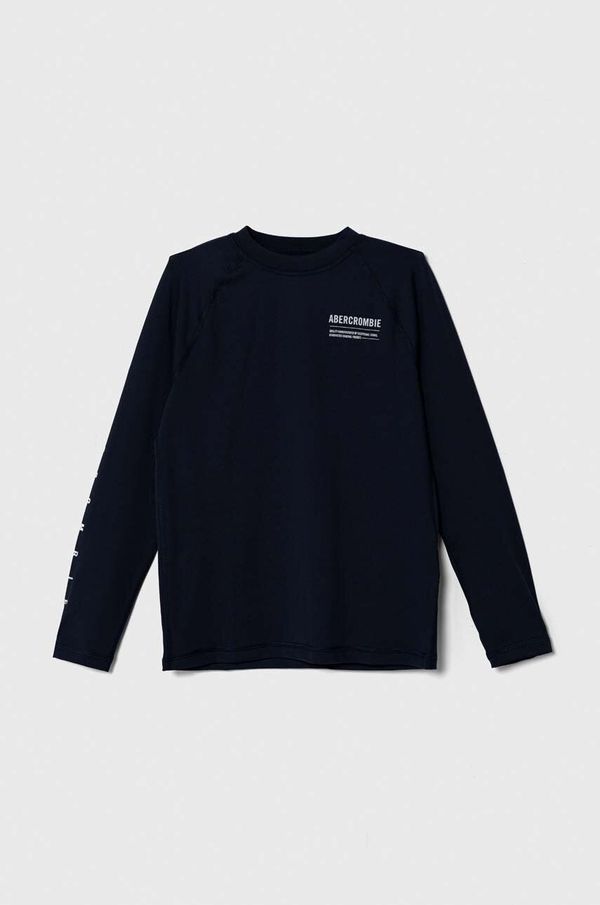 Abercrombie & Fitch Dječja majica dugih rukava za kupanje Abercrombie & Fitch boja: tamno plava