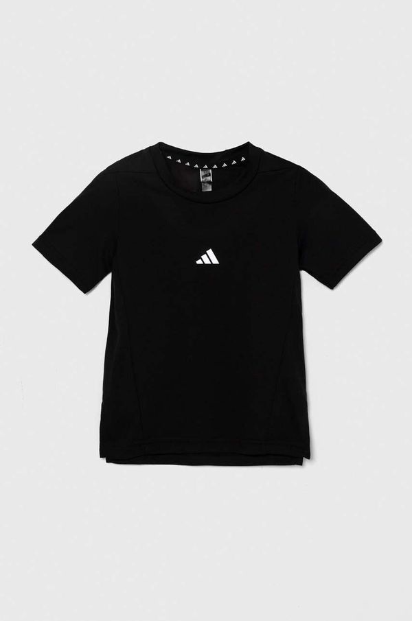 adidas Dječja majica kratkih rukava adidas boja: crna, s tiskom