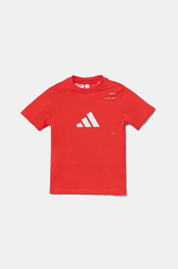 adidas Dječja majica kratkih rukava adidas boja: crvena, s tiskom, JD6014