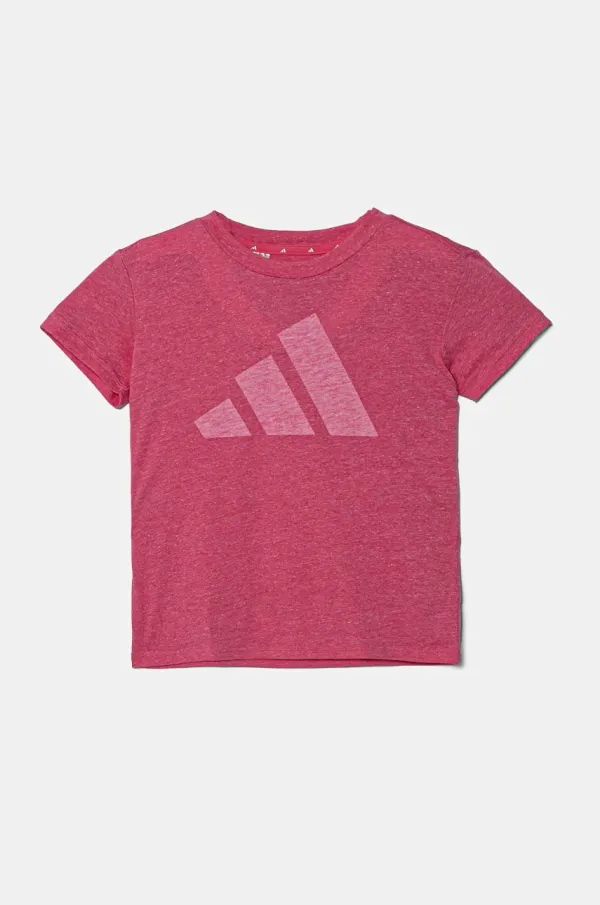 adidas Dječja majica kratkih rukava adidas boja: ljubičasta, JC9779