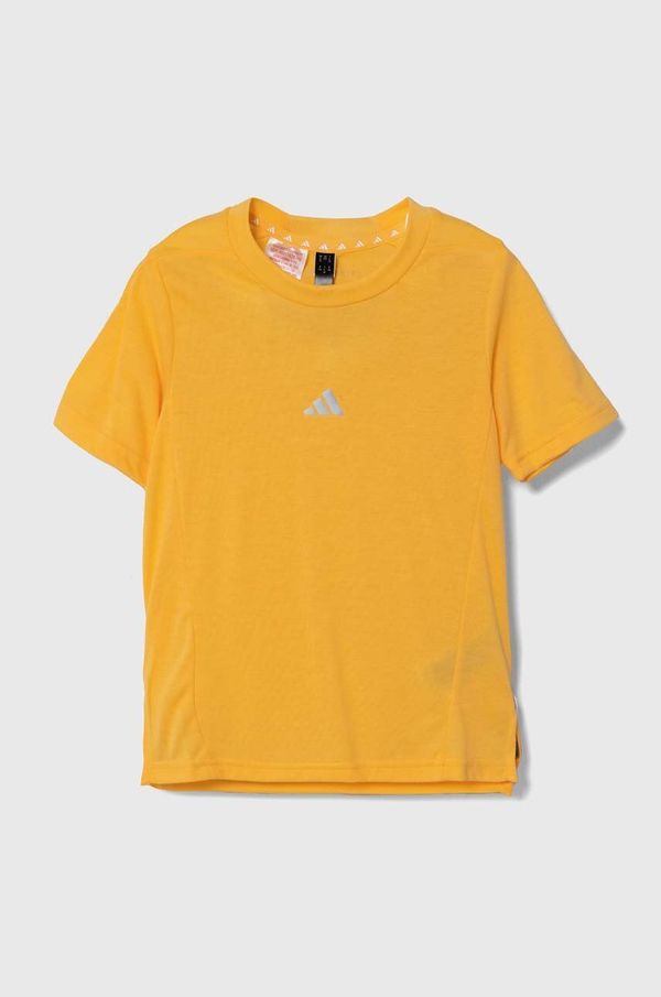 adidas Dječja majica kratkih rukava adidas boja: žuta, s tiskom