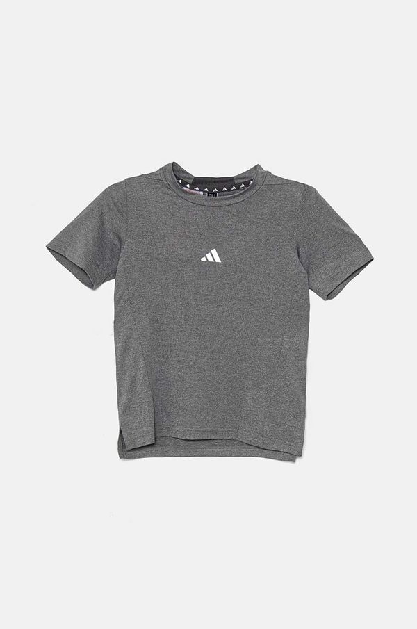 adidas Dječja majica kratkih rukava adidas J HEA TEE boja: siva, melanž, IN1657