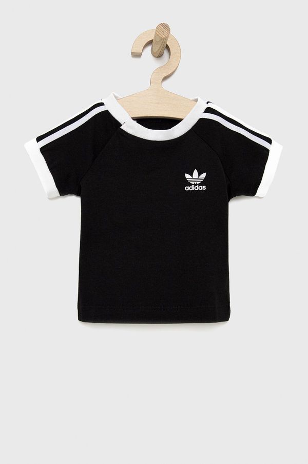 adidas Originals Dječja majica kratkih rukava adidas Originals boja: crna, s aplikacijom