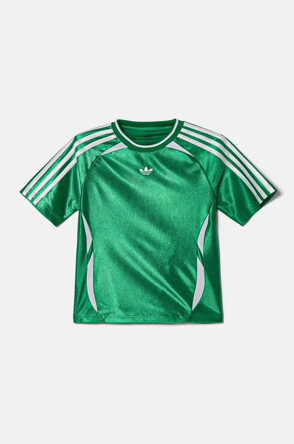 adidas Originals Dječja majica kratkih rukava adidas Originals boja: zelena, s aplikacijom, JC9124