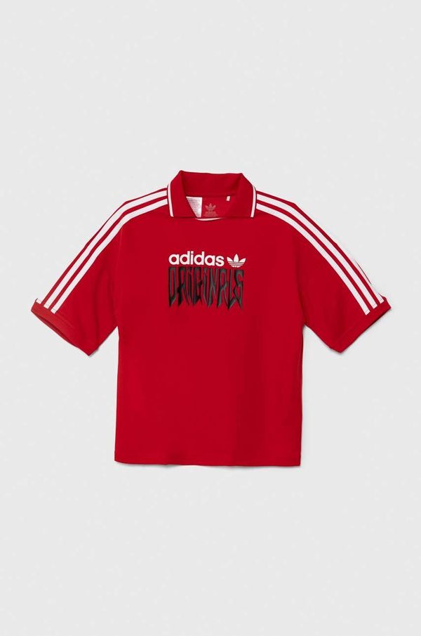 adidas Originals Dječja majica kratkih rukava adidas Originals FOOTBALL TEE boja: crvena, s tiskom, IZ4631