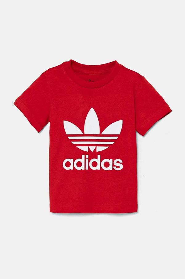 adidas Originals Dječja majica kratkih rukava adidas Originals TREFOIL TEE boja: crvena, s tiskom, IX5115