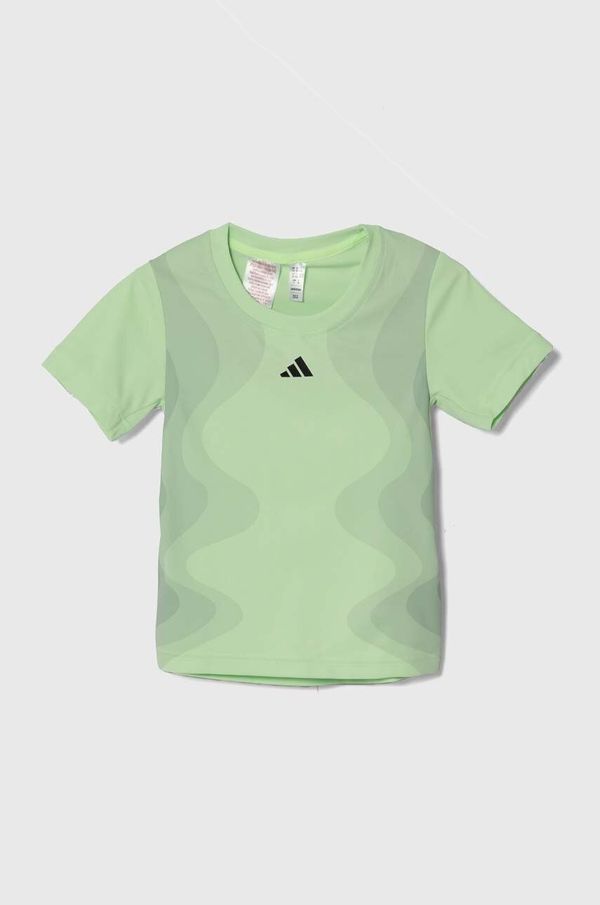 adidas Performance Dječja majica kratkih rukava adidas Performance boja: zelena, s tiskom